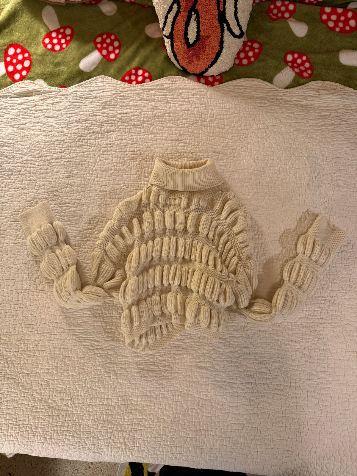 Forever 21 - 3D Textured Cream Sweater