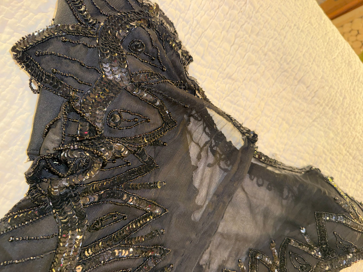 Scala - Black Beaded Sequin Dress