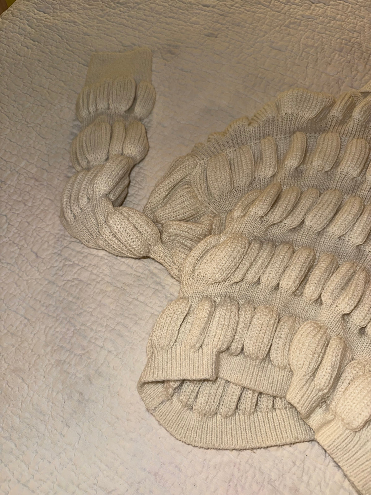 Forever 21 - 3D Textured Cream Sweater