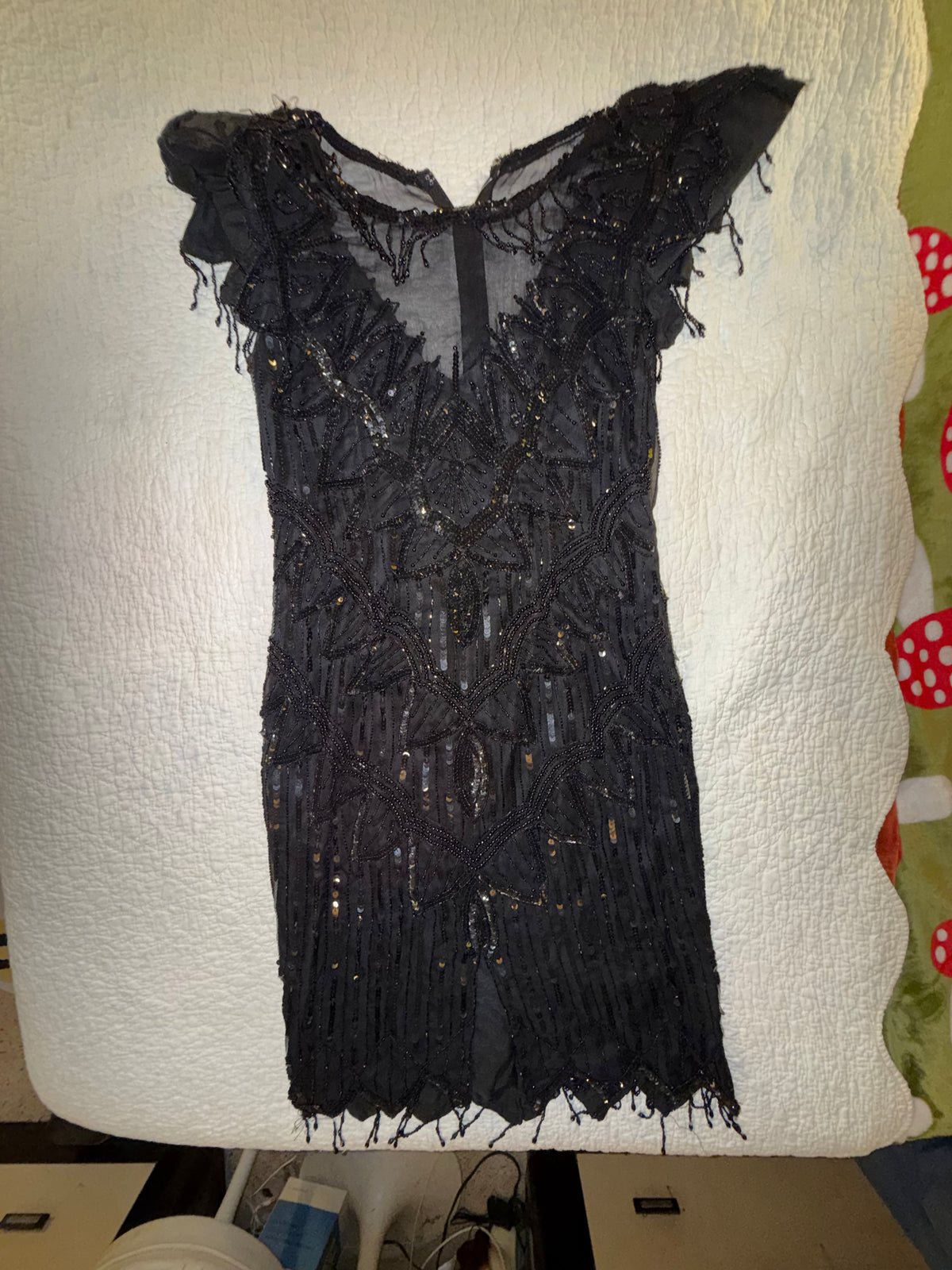 Scala - Black Beaded Sequin Dress