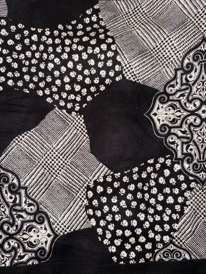 Rickie Freeman for Teri Jon - Black and White Patchwork Evening Jacket - 100% Linen - Saks Fifth Avenue