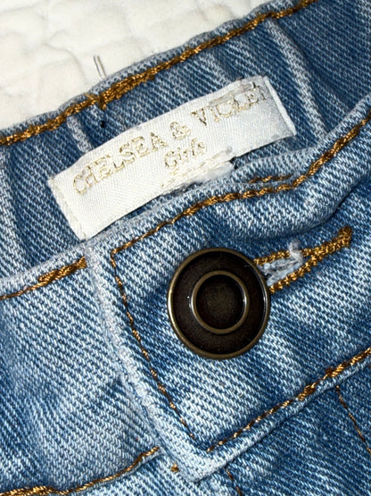 Chelsea & Violet Girls - Unique Denim Cargo Pocket Washed Blue Jean Skirt