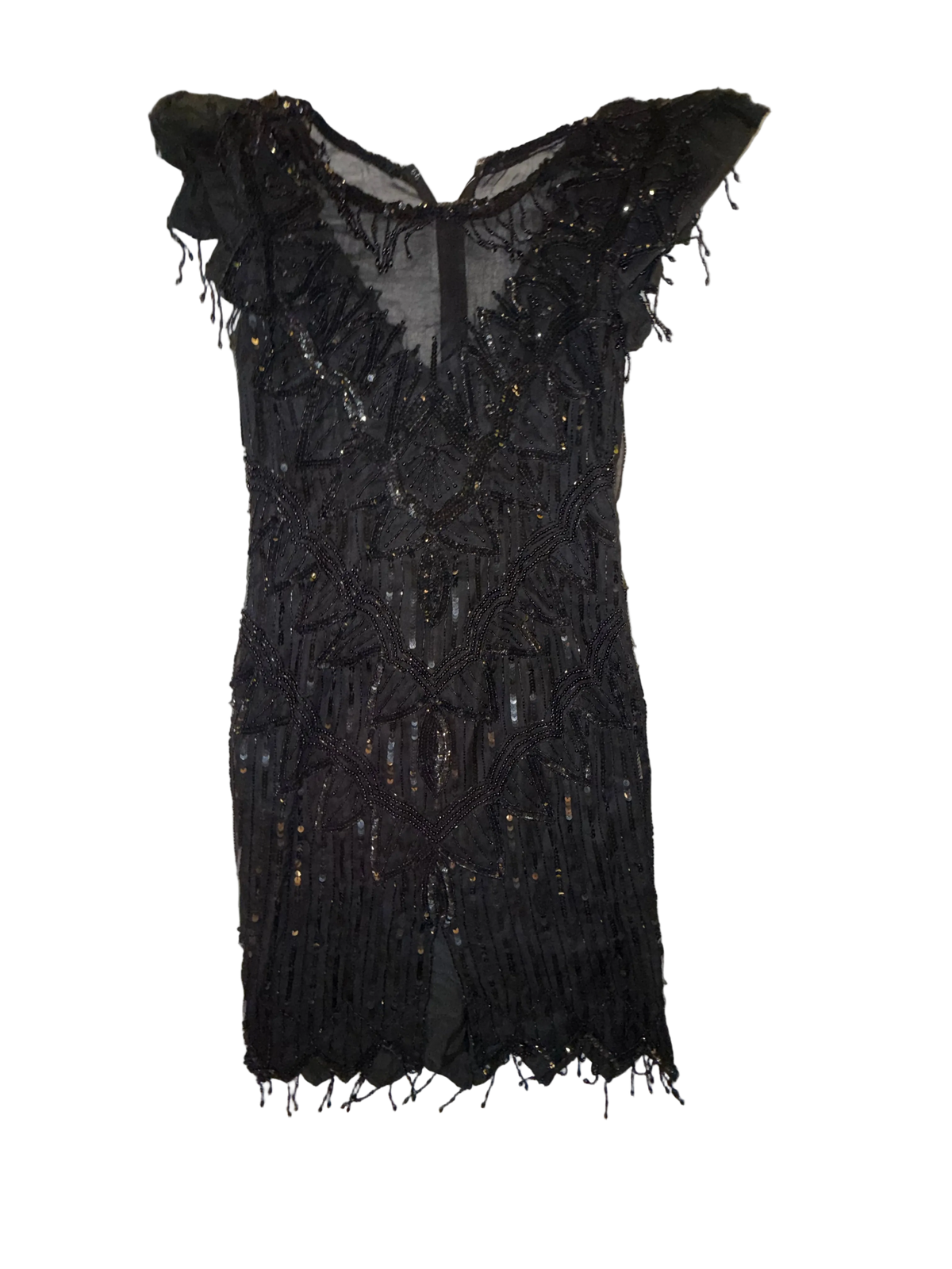 Scala - Black Beaded Sequin Dress