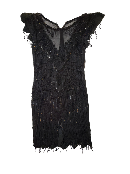 Scala - Black Beaded Sequin Dress