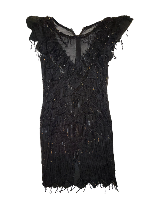 Scala - Black Beaded Sequin Dress