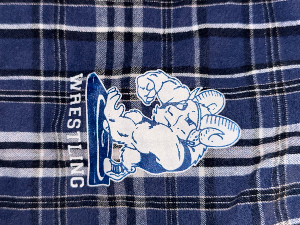 Pennant - Blue Plaid Wrestling Ram Lounge Pants