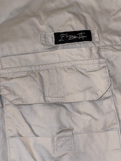 BlackTip - Big Catch Shirt - Cargo Pocket Fisherman Shirt in Beige 100% Cotton