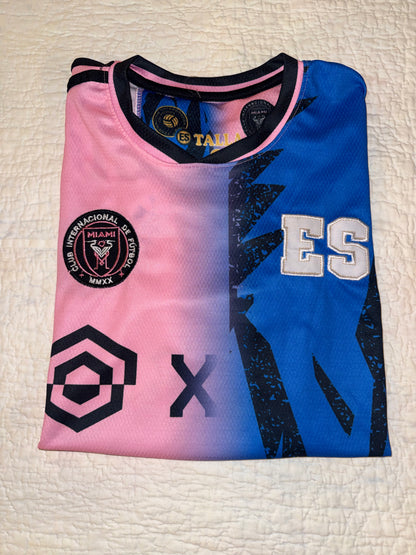 Club Internacional De Futbol - Commemorative Pink and Blue Messi Jersey