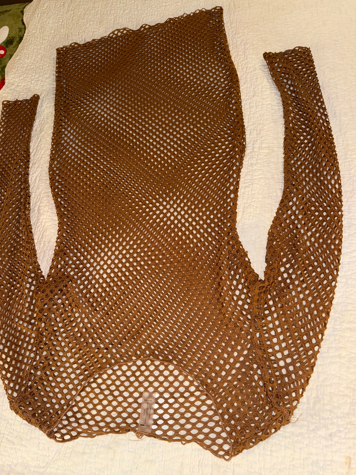 Fashion Nova - Brown Mesh Club Dress