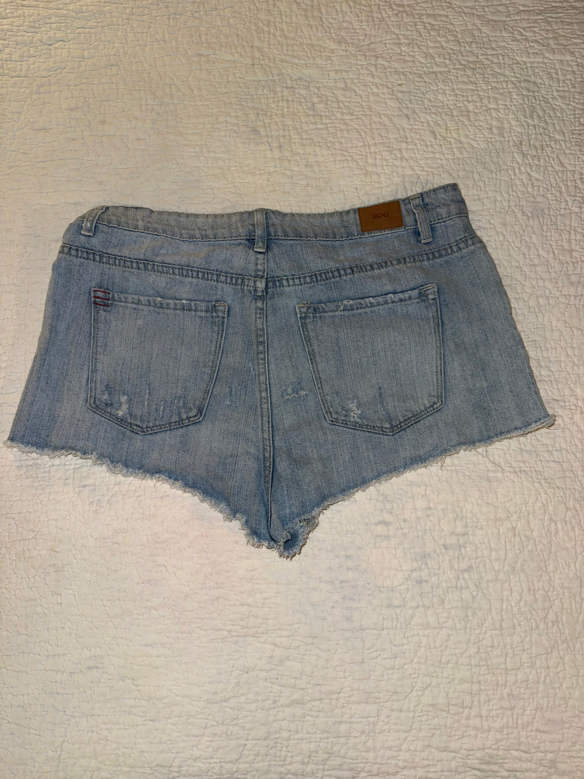 BDG - Dree High Rise Cheeky Denim Camo Jean Shorts - Urban Outfitters