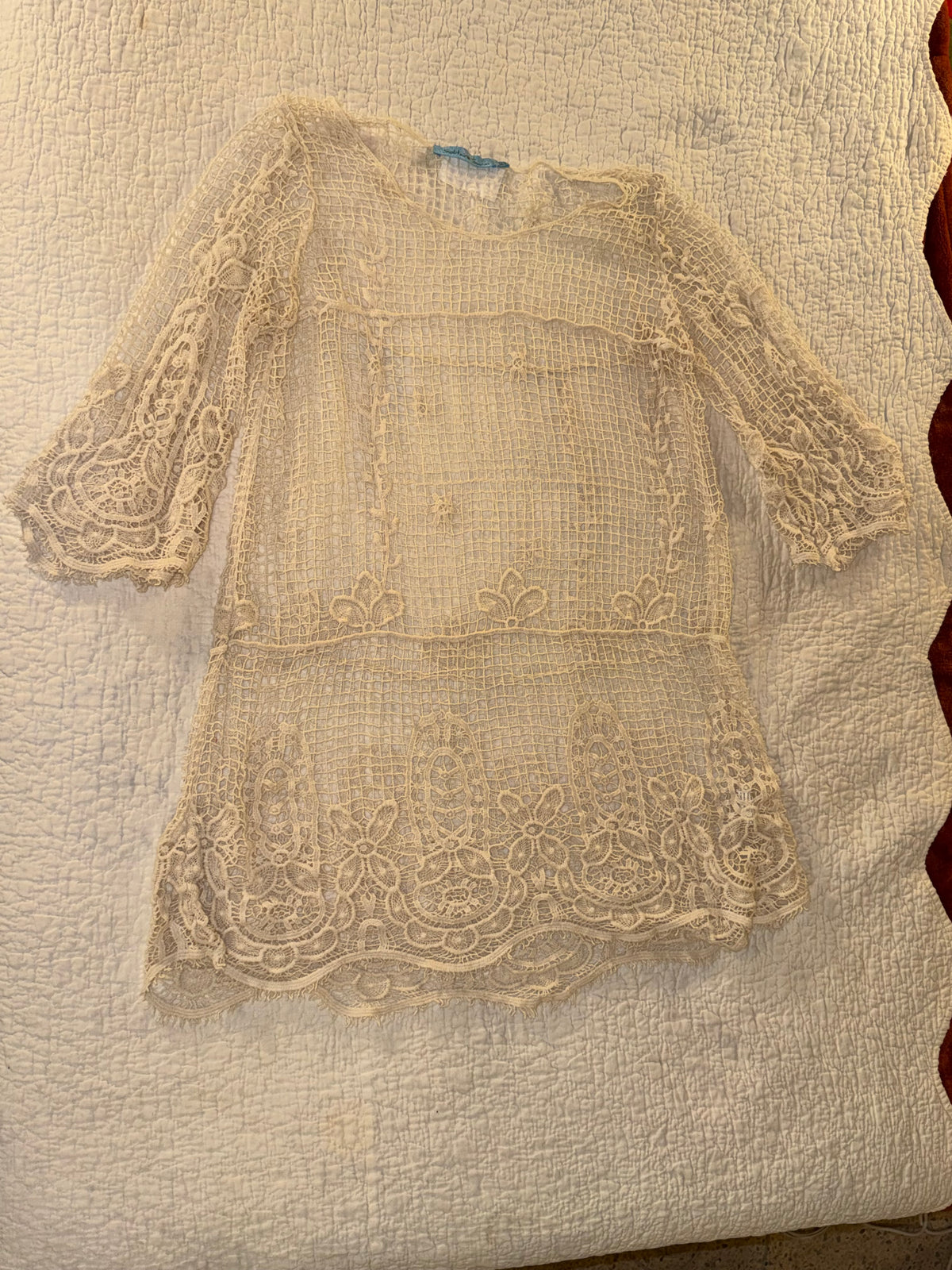 Solitaire Swim - Intricate Lace Beach Coverup