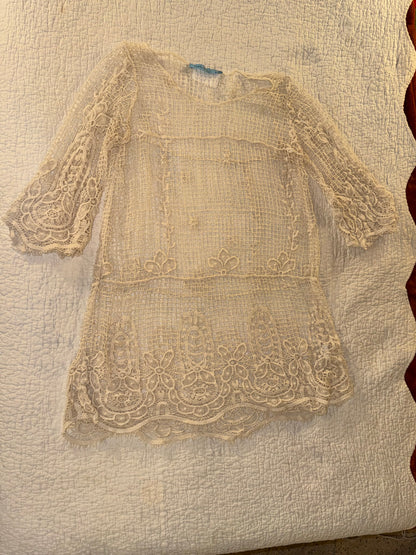 Solitaire Swim - Intricate Lace Beach Coverup