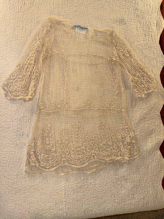 Solitaire Swim - Intricate Lace Beach Coverup