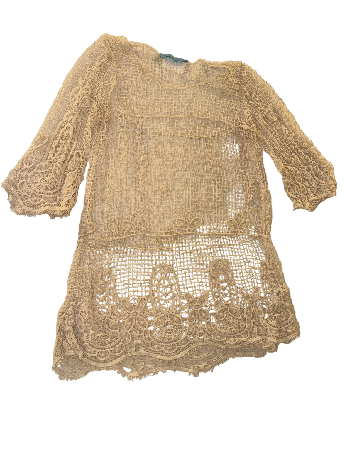 Solitaire Swim - Intricate Lace Beach Coverup