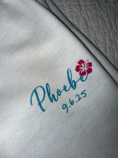 Phoebe 9.6.25 - Custom “Mateo” Airbrush Jogger Pants in White
