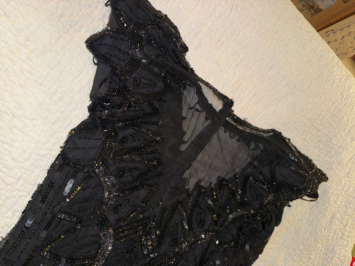 Scala - Black Beaded Sequin Dress