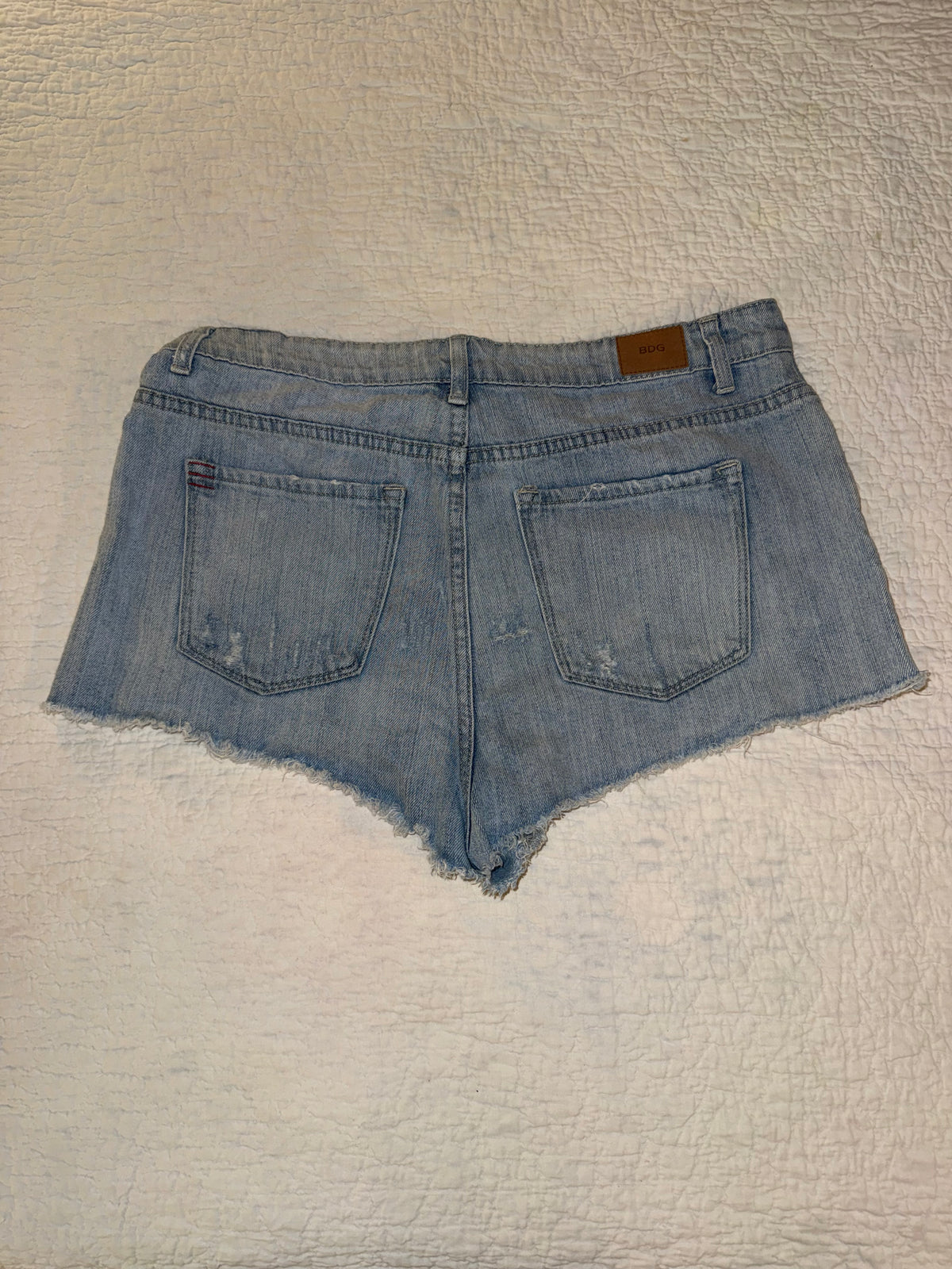 BDG - Dree High Rise Cheeky Denim Camo Jean Shorts - Urban Outfitters