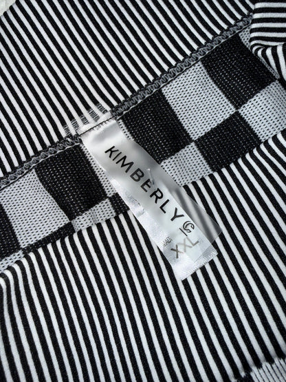 Kimberly C - Stretchy Checkerboard Athletic Racer Shorts