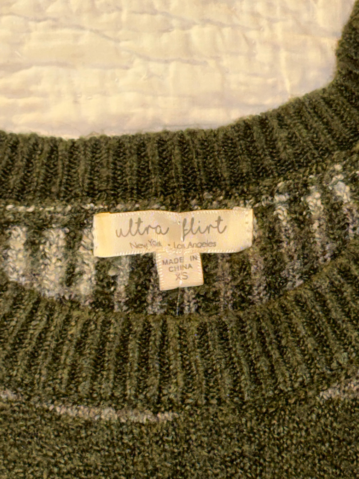 Ultra Flirt - Oversized Camo Sweater