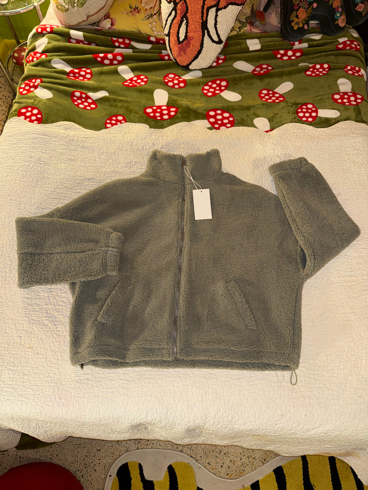 Ododos - Grey Fleece Zip Jacket