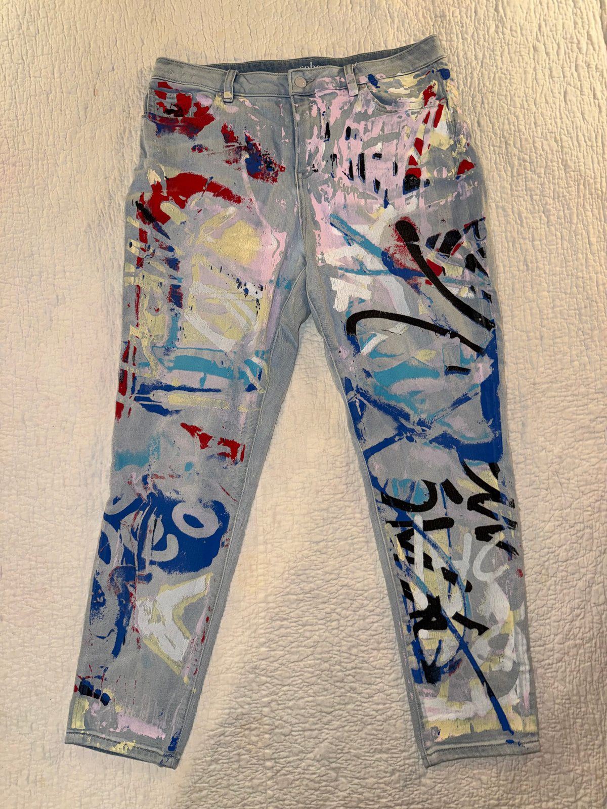 Soho Jeans - High Waist Boyfriend with Paint Splatter - New York Company