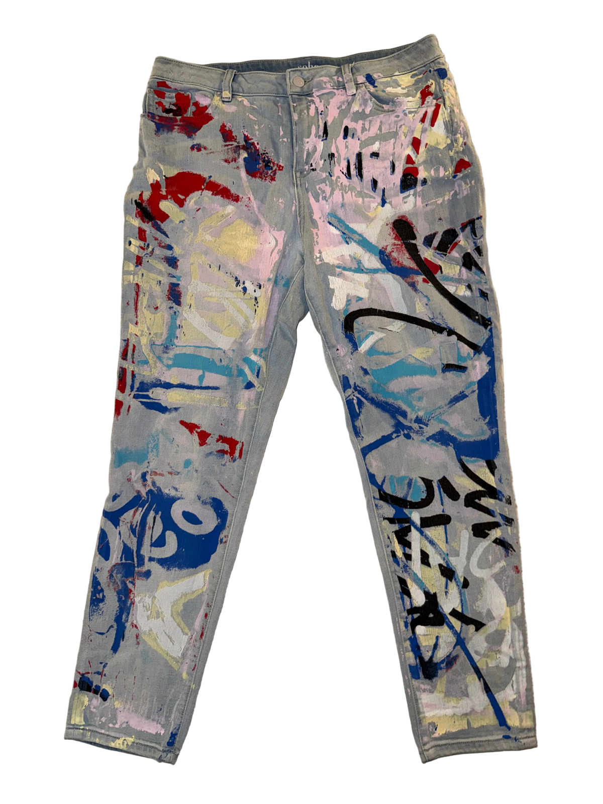 Soho Jeans - High Waist Boyfriend with Paint Splatter - New York Company