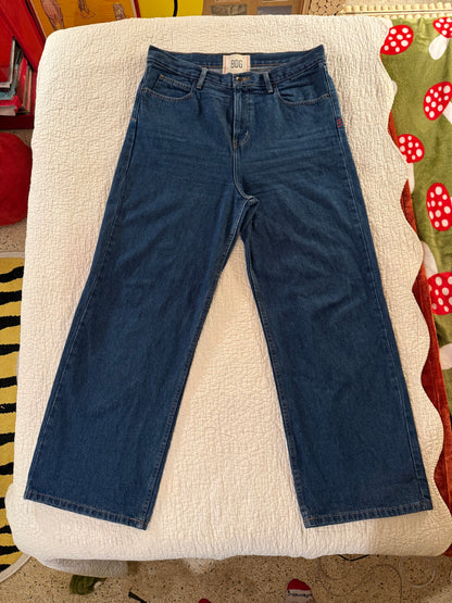 BDG - Baggy Fit Vintage Wash Indigo Blue Jeans - Urban Outfitters