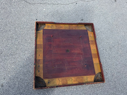 Unique Antique Card table with Roulette, Chess, checkers & card game top