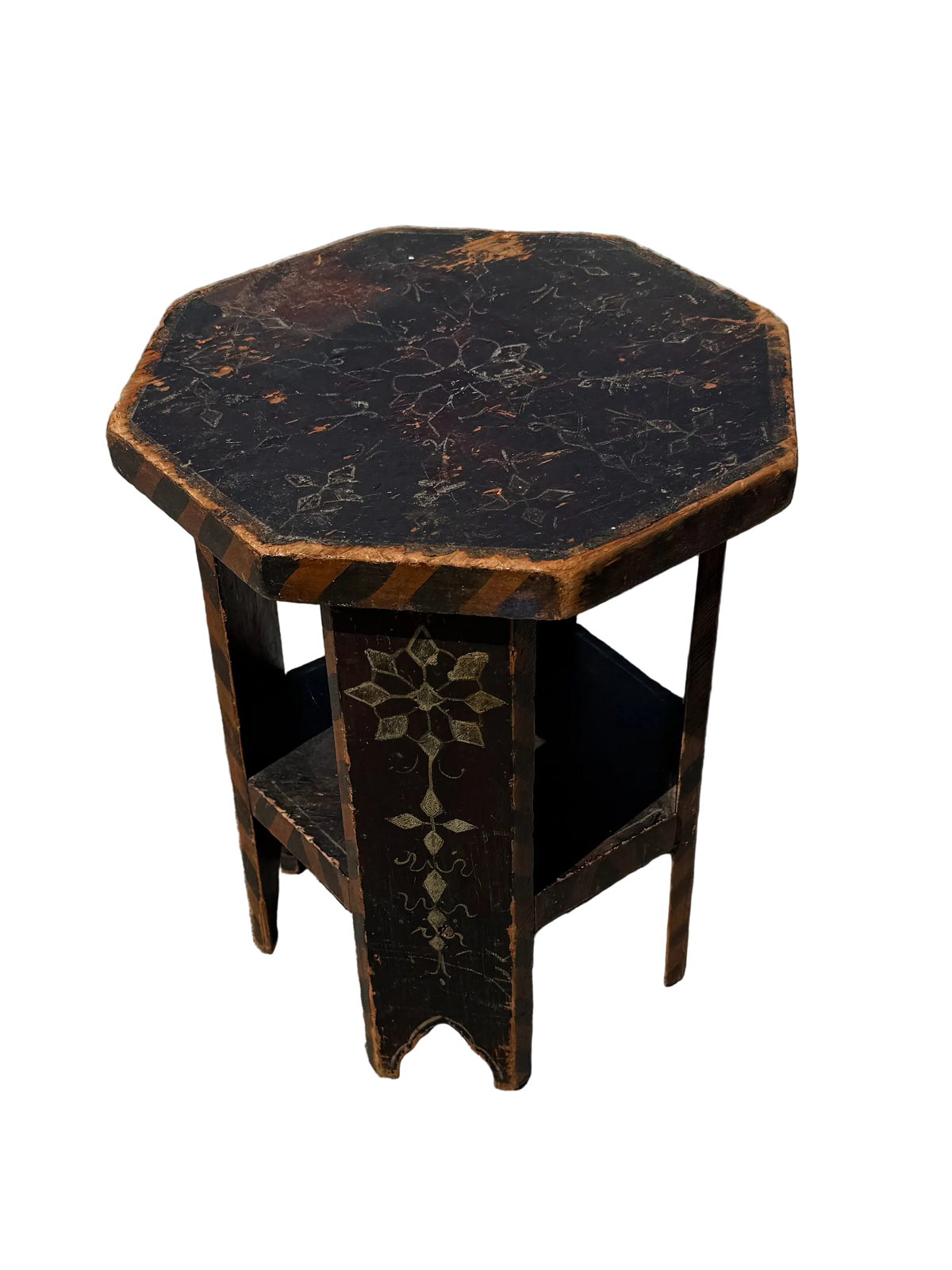 Vintage Arts and crafts period side table signed W Bradley Studios NYC