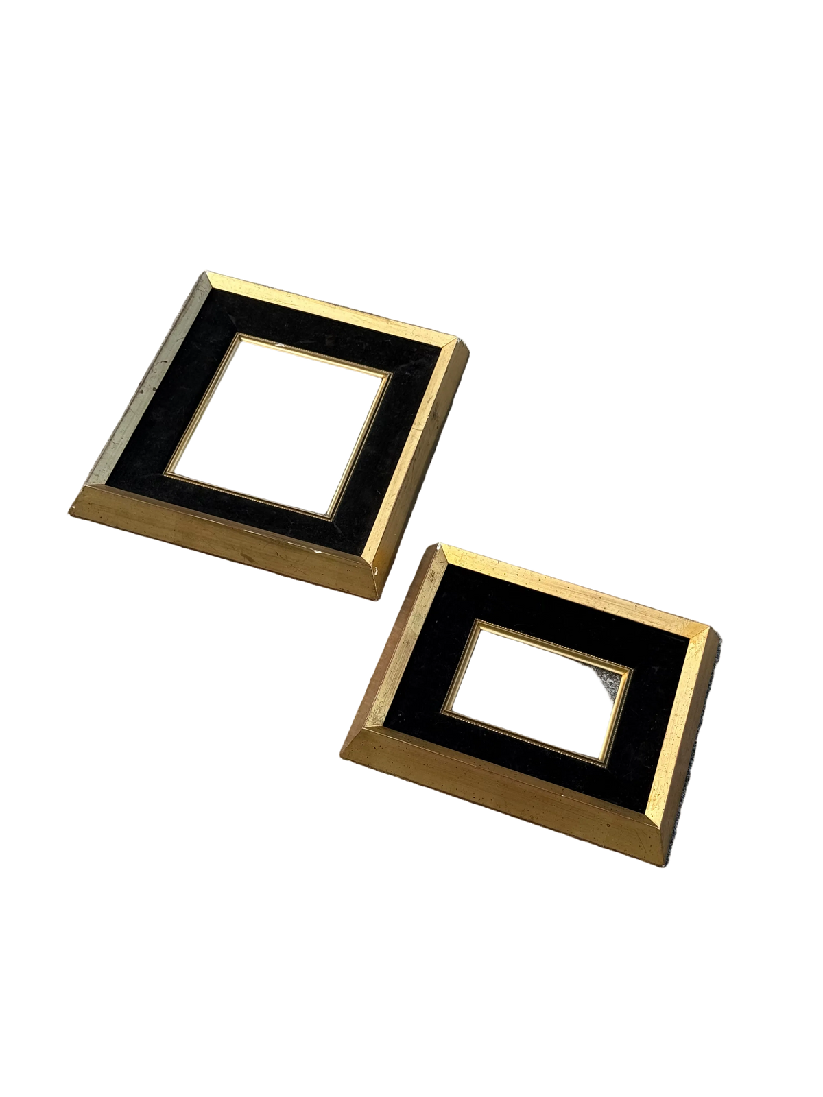 Pair of Black and Gold Wood Frames