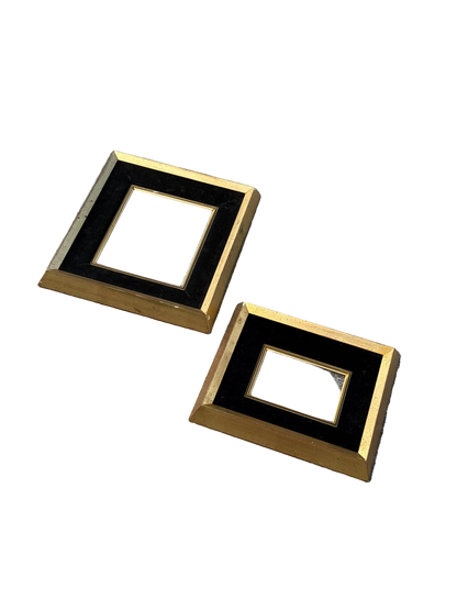 Pair of Black and Gold Wood Frames