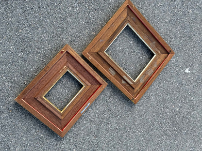 Pair of Black and Gold Wood Frames