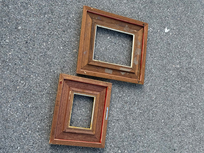 Pair of Black and Gold Wood Frames