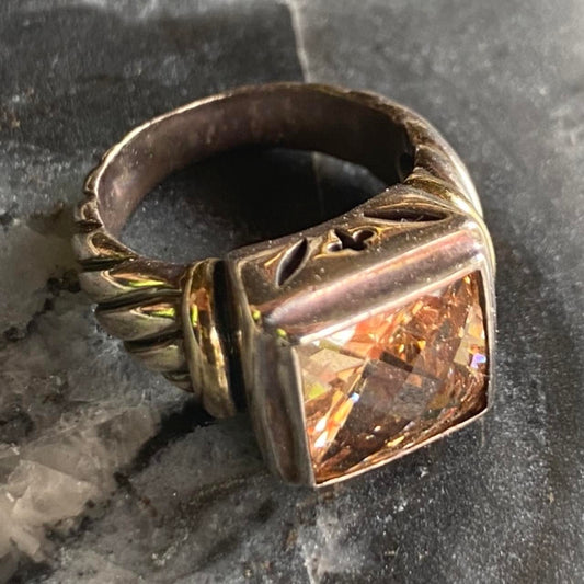 gorgeous 925 silver with vermeil ring