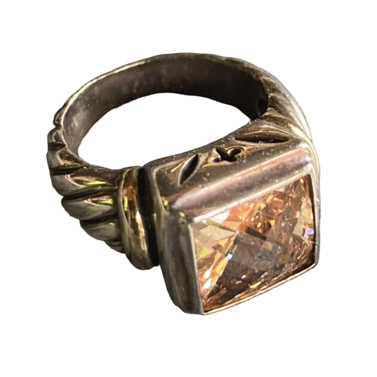 gorgeous 925 silver with vermeil ring