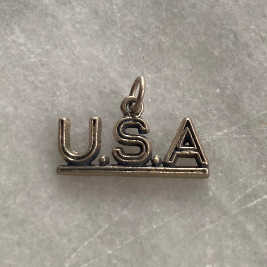 sterling silver USA charm