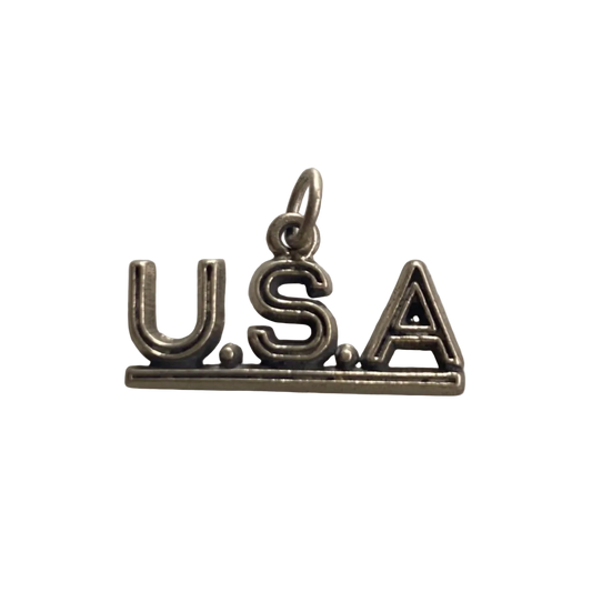 sterling silver USA charm