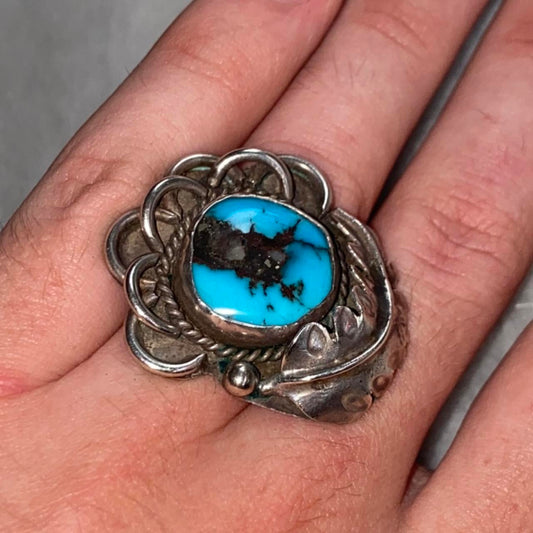 unsigned native american turquoise ring