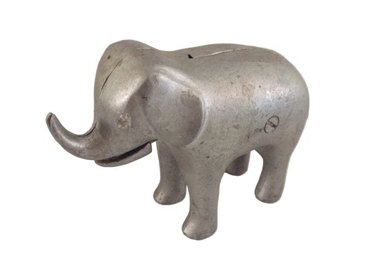 Vintage Cast Aluminum Elephant Figural Nut Cracker 6 1/2” Long 4 1/4” Tall