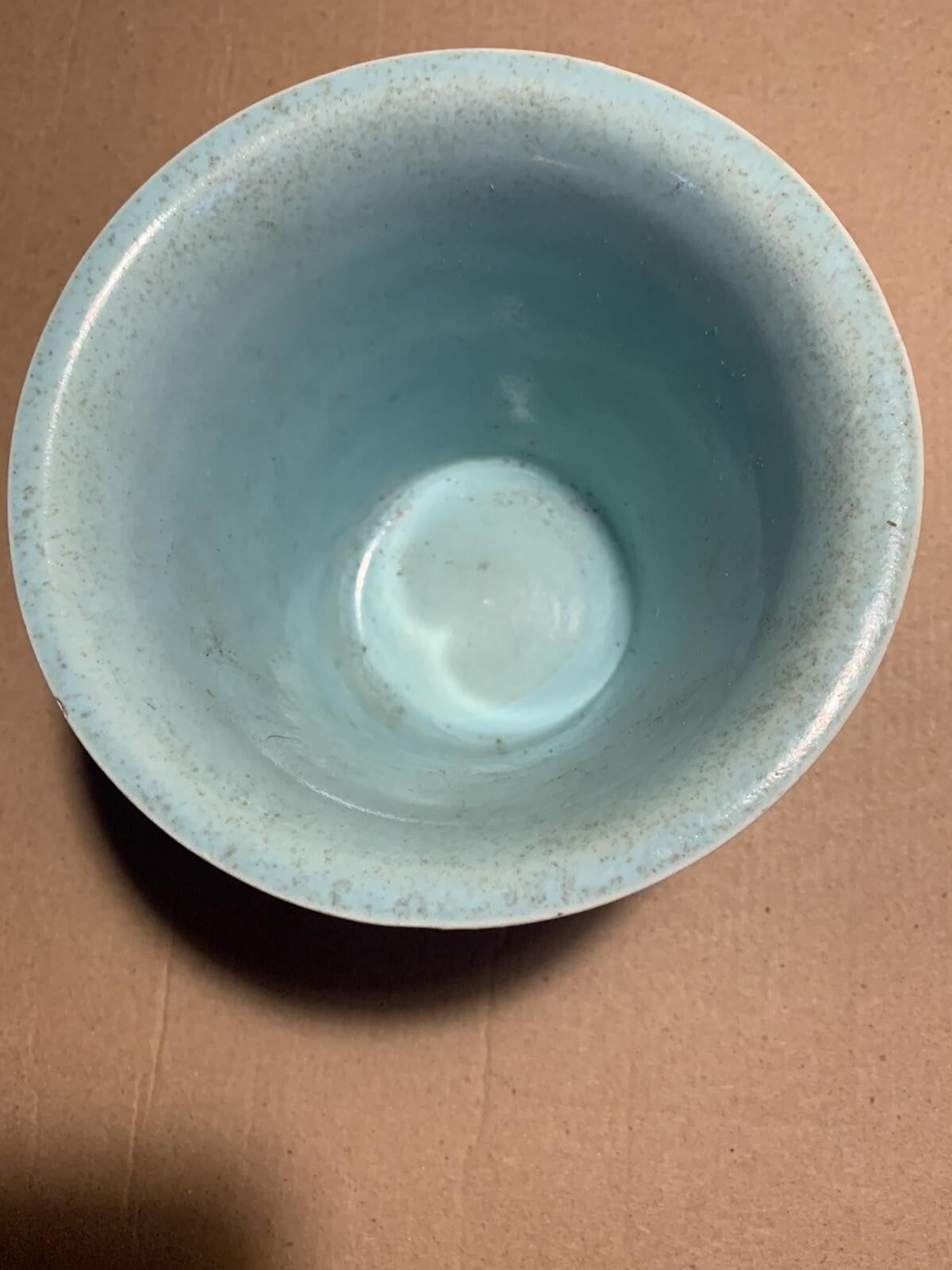 Vintage Bauer Pottery Atlanta Turquoise Planter #4 4.5” Tall