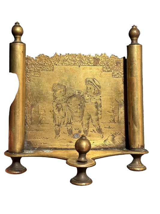 19th Century Victorian Brass Kate Greenaway Letter Holder Desk Accessory