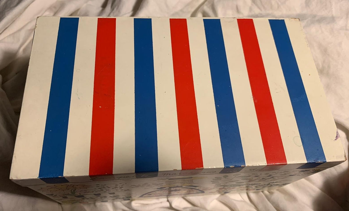 Vintage MCM French Motif Japan Wood Music Box Jewelry Box Parisian Paris