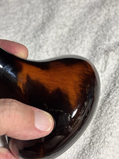 Antique 1903 McCoy Rosewood Art Pottery Brown Standard Glaze 6” Bud Vase