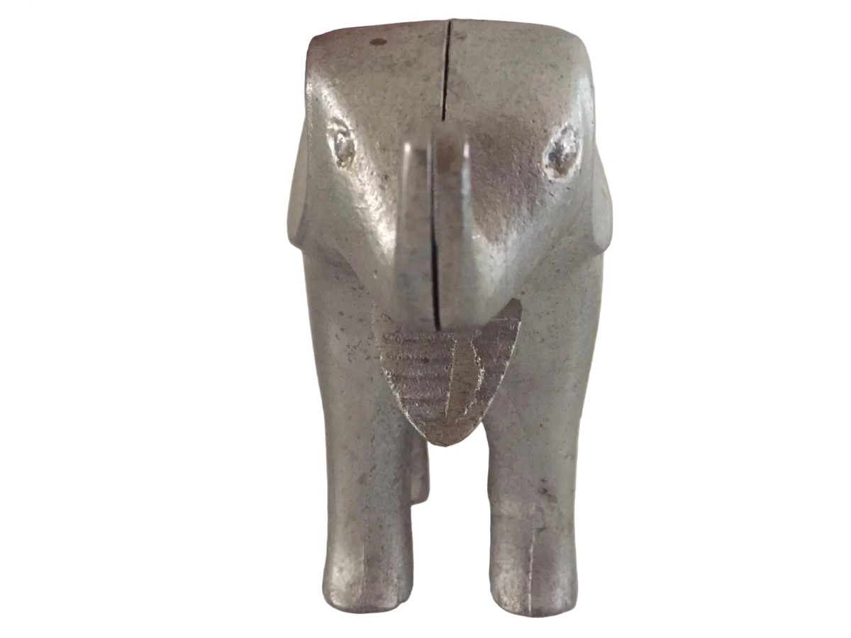 Vintage Cast Aluminum Elephant Figural Nut Cracker 6 1/2” Long 4 1/4” Tall