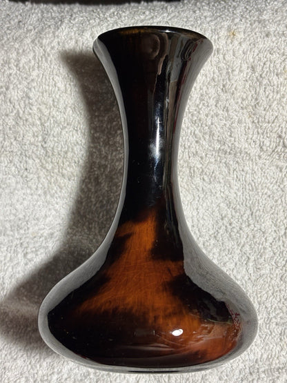 Antique 1903 McCoy Rosewood Art Pottery Brown Standard Glaze 6” Bud Vase