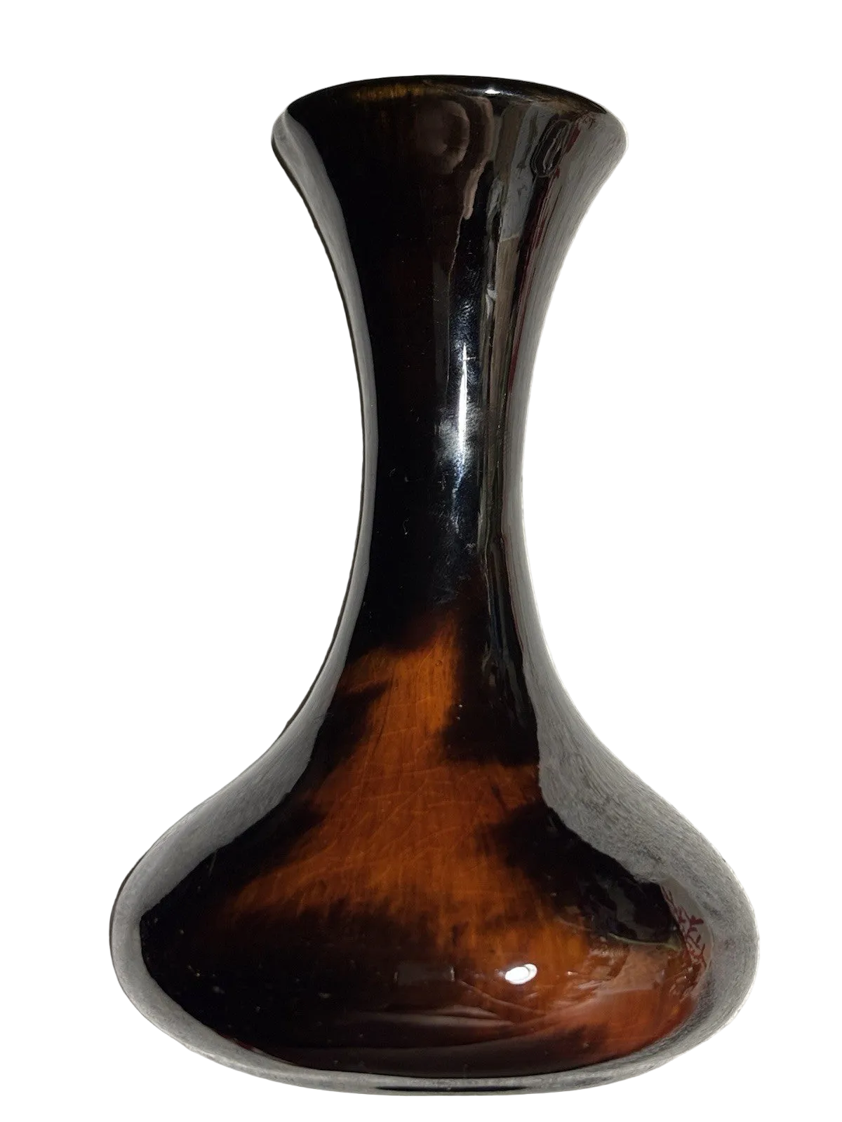 Antique 1903 McCoy Rosewood Art Pottery Brown Standard Glaze 6” Bud Vase