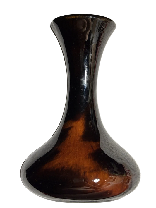 Antique 1903 McCoy Rosewood Art Pottery Brown Standard Glaze 6” Bud Vase