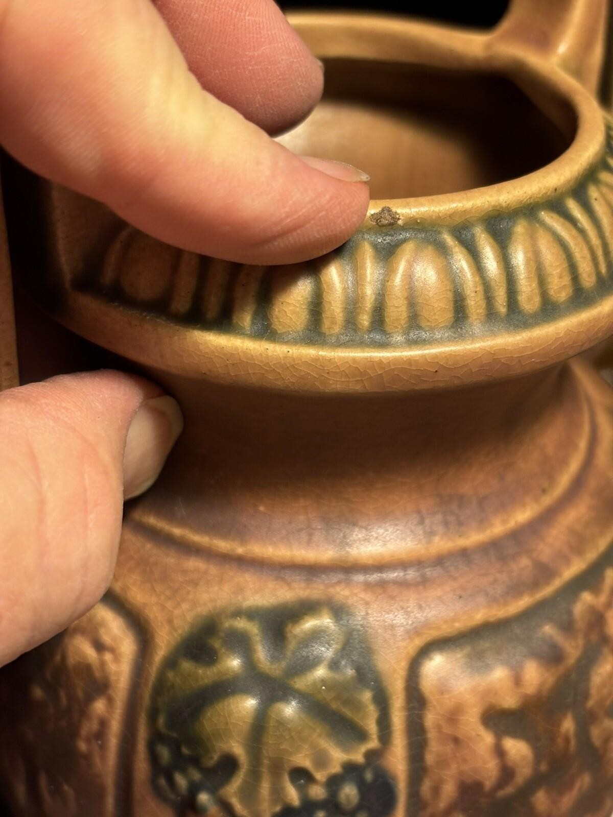 1920's Roseville Florentine Vase - 8.25" Tall American Art Pottery
