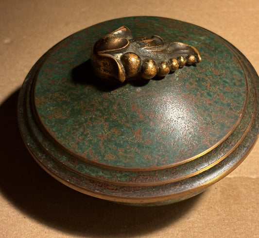 Amazing Carl Sorensen Vintage 1920's Bronze Covered Dish- Great Quality & Design