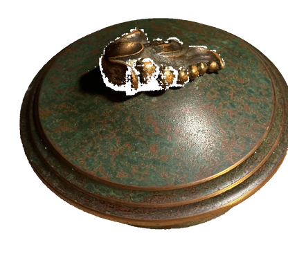 Amazing Carl Sorensen Vintage 1920's Bronze Covered Dish- Great Quality & Design